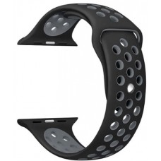 Спортивный силиконовый браслет для Apple Watch 42mm Hoco Sporting Black and Gray