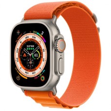 Apple Watch Ultra 49mm Titaniums case Orange Alpine loop