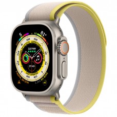 Apple Watch Ultra 49mm Titanium case Yellow Beige Trail loop